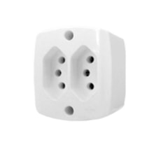 2 Tomadas Sobrepor Retangular Bipolar 2P + T 10A 250V 2 Tomadas Sobrepor Retangular Bipolar 2P + T 10A 250V