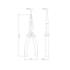 ALICATE BICO MEIA CANA 6'' ISOLADO 1000V TRAMONTINA 
