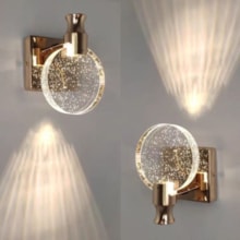 Arandela Vidro Redondo 13cm 3W 3200K  Arandela Vidro Redondo 13cm 3W 3200K