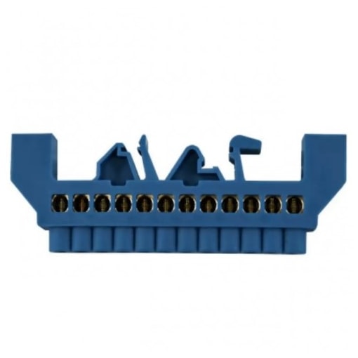 Barramento Neutro 12 Furos Base Azul JNG Barramento Neutro 12 Furos Base Azul JNG