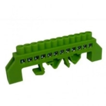 Barramento Terra 12 Furos Base Verde JNG Barramento Terra 12 Furos Base Verde JNG