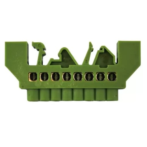 Barramento Terra 8 Furos Base Verde JNG Barramento Terra 8 Furos Base Verde JNG