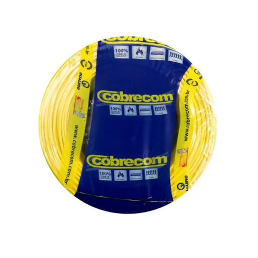 Cabo Flexível Amarelo 1,5mm 750V 100 Metros Cobrecom