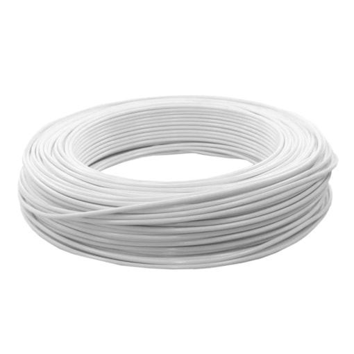 Cabo Flexível Branco 1,5mm 750v Rolo 100 Metros Cobrecom/Megatron Cabo Flexível Branco 1,5mm 750v Rolo 100 Metros Cobrecom/Megatron