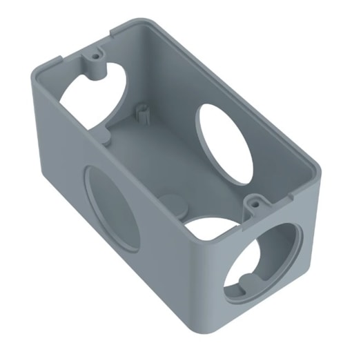 Caixa Condulete PVC 5 Entradas 1/2'' - 3/4'' Cinza Konextop Caixa Condulete PVC 5 Entradas 1/2'' - 3/4'' Cinza Konextop