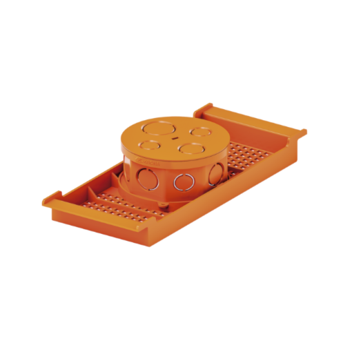 Caixa de Luz Centro para Laje 250mm Laranja Krona  Caixa de Luz Centro para Laje 250mm Laranja Krona