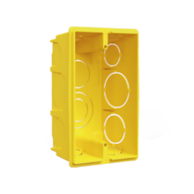 Caixa de Luz para Eletroduto Flexível Corrugado 4x2 Amarelo Krona Caixa de Luz para Eletroduto Flexível Corrugado 4x2 Amarelo Krona