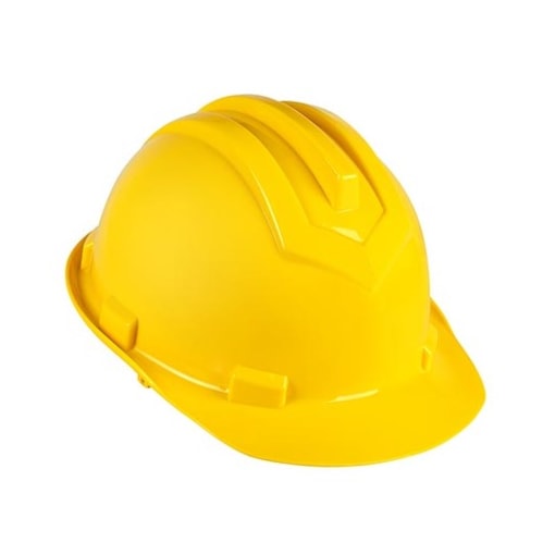 Capacete com Carneira Plástico Amarelo 2531 Ledan Capacete com Carneira Plástico Amarelo 2531 Ledan