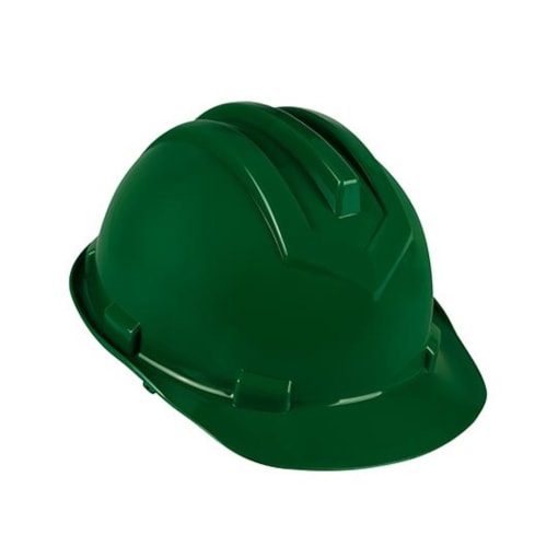 Capacete com Carneira Plástico Verde 2533 Ledan Capacete com Carneira Plástico Verde 2533 Ledan