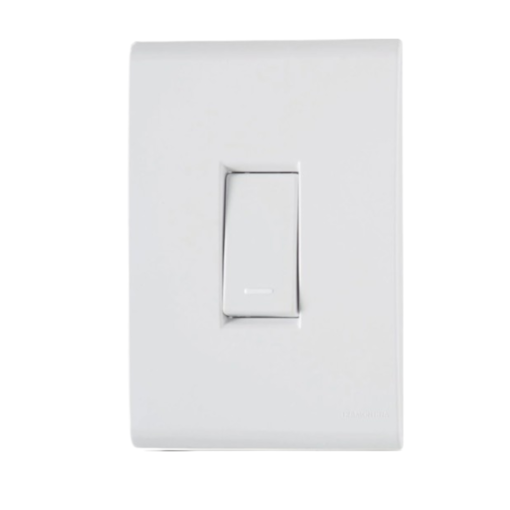 Conjunto Placa 4x2 + Interruptor Simples Branca Liz Tramontina  Conjunto Placa 4x2 + Interruptor Simples Branca Liz Tramontina