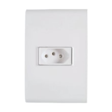 Conjunto Placa 4x2 + Tomada 2P+T Branca Liz 57170210 Tramontina  Conjunto Placa 4x2 + Tomada 2P+T Branca Liz 57170210 Tramontina