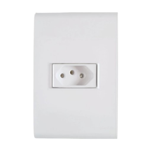 Conjunto Placa 4x2 + Tomada 2P+T Branca Liz 57170210 Tramontina  Conjunto Placa 4x2 + Tomada 2P+T Branca Liz 57170210 Tramontina