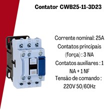 Contator 25A 220V CWB25-11-30D23 Weg