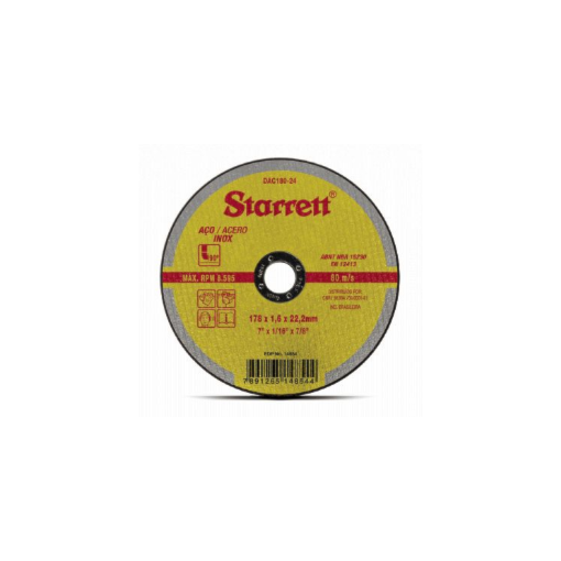 Disco Abrasivo de Corte 115x1x22,2mm Starret Disco Abrasivo de Corte 115x1x22,2mm Starret