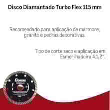 Disco Corte Diamantado Turbo Flex Cortag 