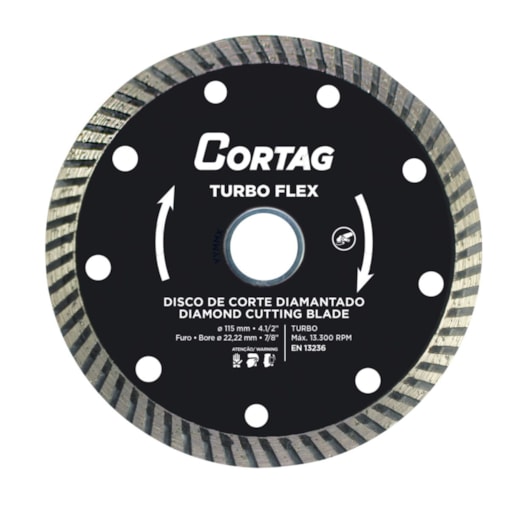 Disco Corte Diamantado Turbo Flex Cortag 