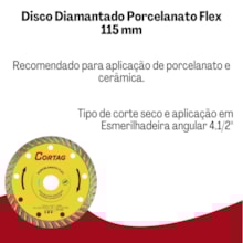 Disco Corte Diamantado Turbo Porcelanato Flex Cortag 
