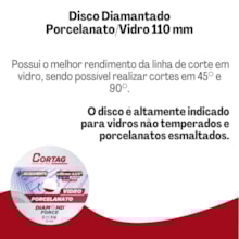 Disco Diamantado Porcelanato/Vidro Cortag 62796
