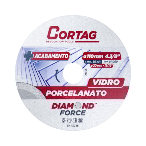 Disco Diamantado Porcelanato/Vidro Cortag 62796