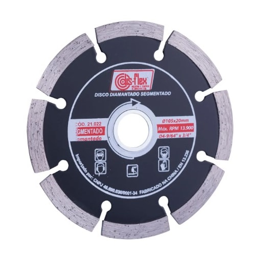Disco Diamantado Segmentado 105x20x7mm Disflex Disco Diamantado Segmentado 105x20x7mm Disflex