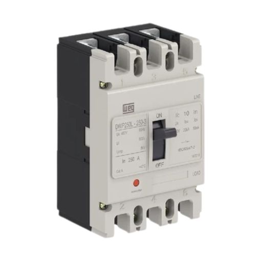Disjuntor Caixa Moldada 3P 250A 20kA RDWS250L Weg