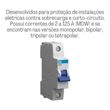 Disjuntor Unipolar MDW 70A 5ka Curva C Weg Disjuntor Unipolar MDW 70A 5ka Curva C Weg
