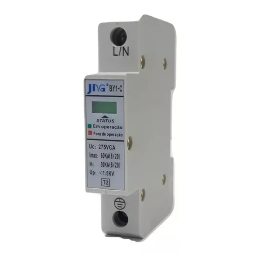 Dispositivo De Proteção Contra Surtos DPS BY1-C/1 com 1 40kA 275V JNG Dispositivo De Proteção Contra Surtos DPS BY1-C/1 com 1 40kA 275V JNG