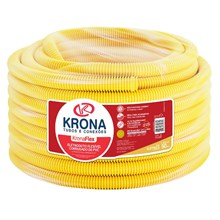 Eletroduto de PVC Corrugado 20mm Flexível (Parede) Amarelo Rolo 25m Krona
