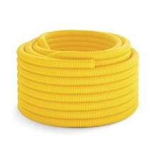 Eletroduto de PVC Corrugado 20mm Flexível (Parede) Amarelo Rolo 50m Krona