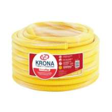 Eletroduto de PVC Corrugado 32mm Flexível (Parede) Amarelo Rolo 10m Krona Eletroduto de PVC Corrugado 32mm Flexível (Parede) Amarelo Rolo 10m Krona