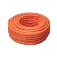Eletroduto de PVC Corrugado Reforçado 25mm Flexível (Lage) Laranja Rolo 50m Krona Eletroduto de PVC Corrugado Reforçado 25mm Flexível (Lage) Laranja Rolo 50m Krona