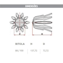 Grelha Hemisférica Flexível Dn88 Tigre