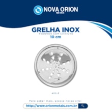 Grelha Ralo Inox Redonda c/ Caixilho 10cm Nova Orion