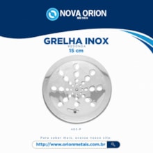 Grelha Ralo Inox Redonda s/ Caixilho 15cm Nova Orion Grelha Ralo Inox Redonda s/ Caixilho 15cm Nova Orion