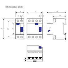 Interruptor Diferencial Residual (IDR) 2P 63A 30mA DZL176 JNG Interruptor Diferencial Residual (IDR) 2P 63A 30mA DZL176 JNG