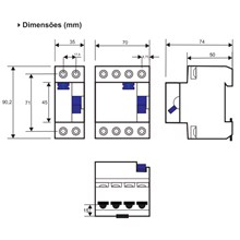 Interruptor Diferencial Residual (IDR) 2P 63A 30mA DZL176 JNG