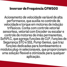 Inversor de Frequência 10A 3CV 200-240V CFW500 Weg