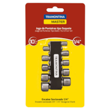Jogo de Ponteiras Tipo Soquete 10 Peças 43615110 Tramontina  Jogo de Ponteiras Tipo Soquete 10 Peças 43615110 Tramontina