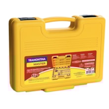 Jogo de Soquetes Estriados Encaixe 1/2'' 17 Peças 43600017 Tramontina  Jogo de Soquetes Estriados Encaixe 1/2'' 17 Peças 43600017 Tramontina