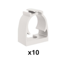 Kit 10 Abraçadeira Condulete PVC 1/2'' Branco Konextop Kit 10 Abraçadeira Condulete PVC 1/2'' Branco Konextop