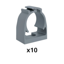 Kit 10 Abraçadeira Condulete PVC 3/4'' Cinza Konextop Kit 10 Abraçadeira Condulete PVC 3/4'' Cinza Konextop