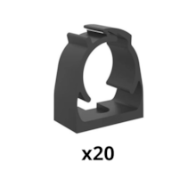 Kit 20 Abraçadeira Condulete PVC 1'' Preto Konextop Kit 20 Abraçadeira Condulete PVC 1'' Preto Konextop