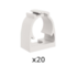 Kit 20 Abraçadeiras Condulete PVC 1'' Branco Konextop Kit 20 Abraçadeiras Condulete PVC 1'' Branco Konextop