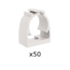 Kit 50 Abraçadeira Condulete PVC 1/2'' Branco Konextop