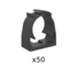 Kit 50 Abraçadeira Condulete PVC 3/4'' Preto Konextop