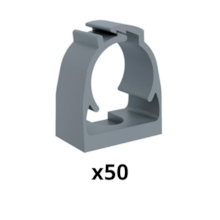 Kit 50 Abraçadeiras Condulete PVC 3/4'' Cinza Konextop