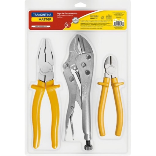 Kit de Ferramentas 3 Peças c/ Alicate Corte 43409109 Kit de Ferramentas 3 Peças c/ Alicate Corte 43409109