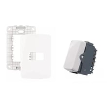 Kit Interruptor Simples 10A 250V + Placa 1 Posto B3 50 Unidades Marigirius  Kit Interruptor Simples 10A 250V + Placa 1 Posto B3 50 Unidades Marigirius
