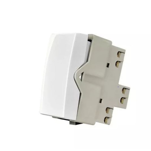 Kit Módulo Interruptor Simples Branco 10A 250V Sleek 100 Peças Margirius Kit Módulo Interruptor Simples Branco 10A 250V Sleek 100 Peças Margirius