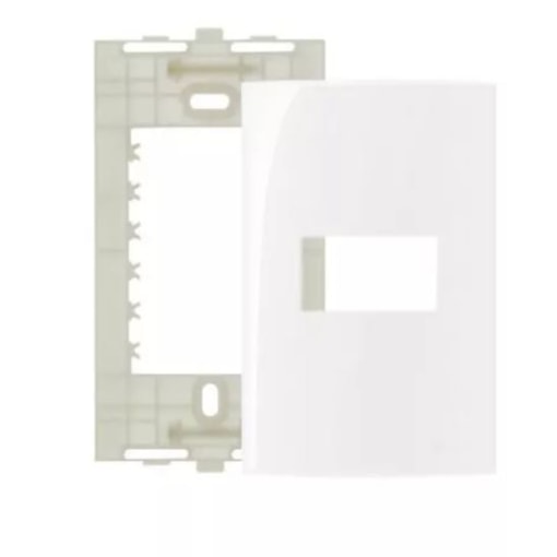 Kit Placa 4x2 1 Posto + Suporte Branco Sleek 100 Unidades Margirius Kit Placa 4x2 1 Posto + Suporte Branco Sleek 100 Unidades Margirius